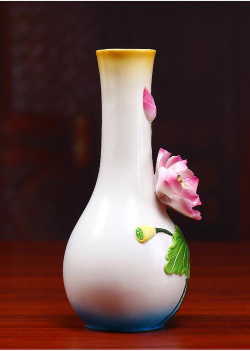 观音两边的花瓶造趣佛前供花瓶陶瓷供佛花瓶观音花瓶居家供奉佛堂客厅