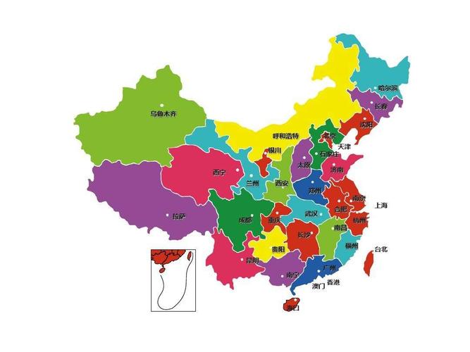 中国各省市地图模块化可编辑