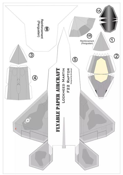 mblock机器人组装教程能飞的纸模f22猛禽战斗机教程图纸最新纸飞机