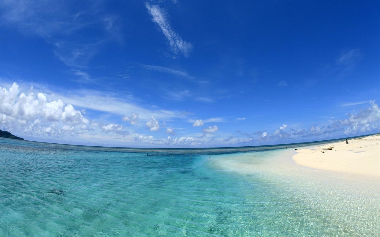 精选唯美海滩蓝色大海高清风景图片宽屏电脑桌面壁纸下载第四辑