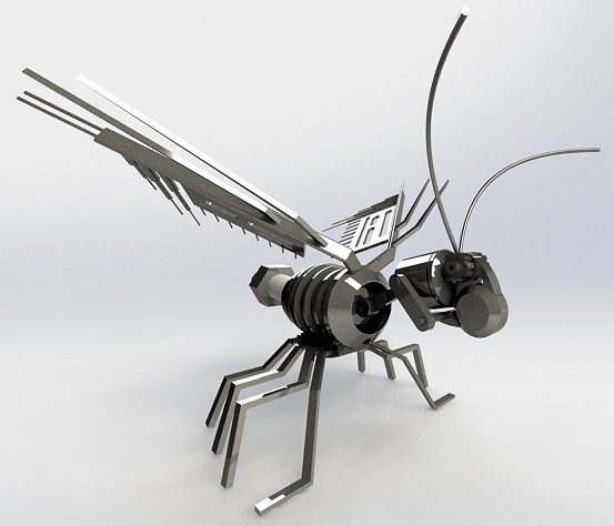 创意零件拼装小飞虫模型3d图纸 solidworks设计