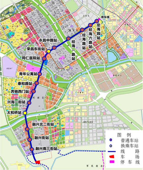 北京市亦庄新城现代有轨电车t1线