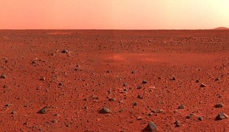 火星表面呈现出迷人的红色