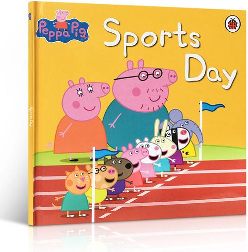 peppa pig sports day 学龄前3-5-6-8岁宝宝爱绘本 英语图画书精装大