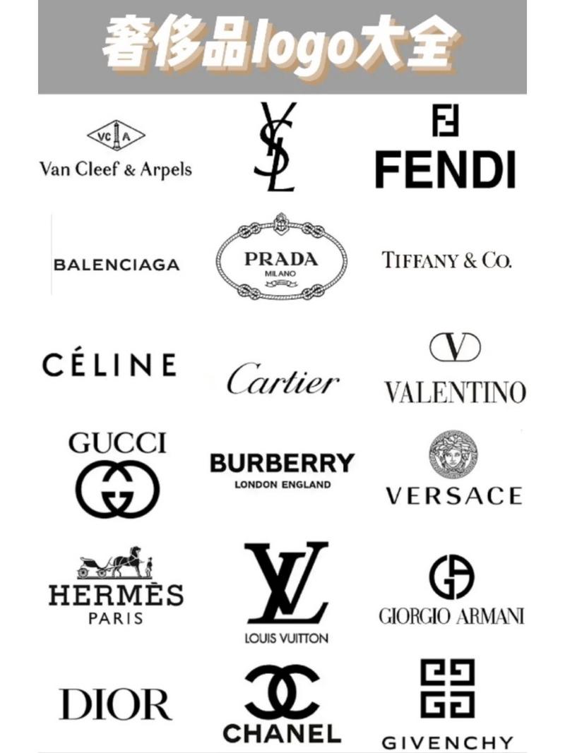 奢侈品品牌logo,你认识多少 姐妹们,今天给大家整理了一些奢侈品品牌