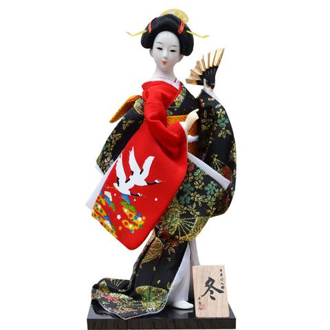 特价12寸日本人偶日式和服娃娃木偶人形艺妓装饰摆件家居工艺品.