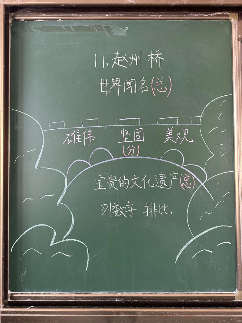 三年级语文下第11课《赵州桥》板书和课堂笔记 本课是一篇事物说明文