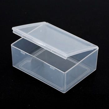 长方形铰链盖塑料容器/带铰链盖的小盒子小盒子包装塑料迷你透明小