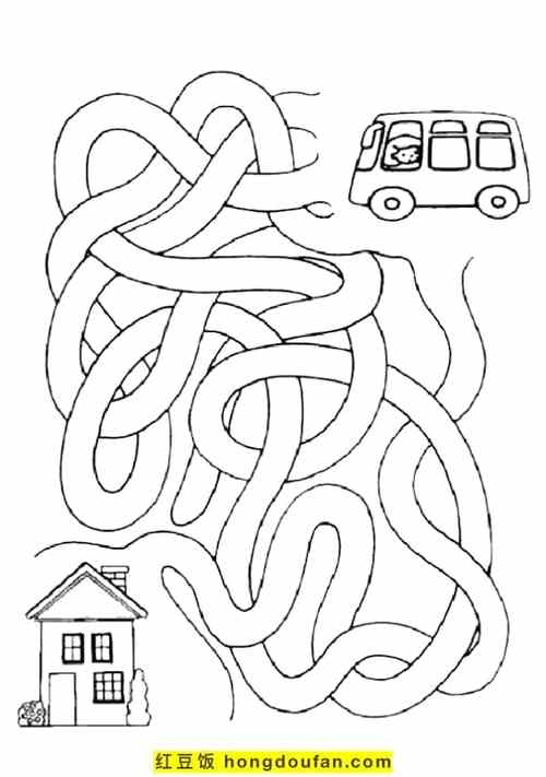 11张适合5到8岁孩子们玩的立体迷宫图纸免费下载-红豆饭小学生简笔画