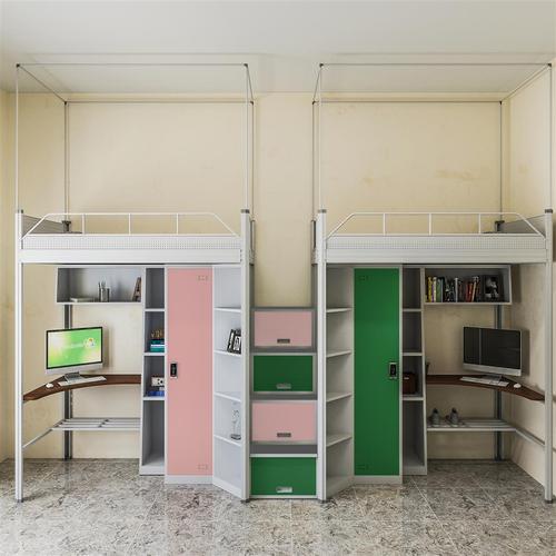 双人床钢结构宿舍公寓床-公寓员工床-韩式-艾尚家具-找商网