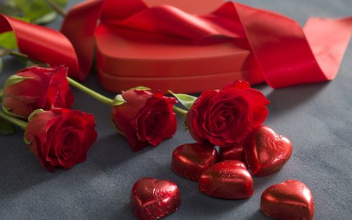 红玫瑰,爱心糖果,巧克力,浪漫 iphone 壁纸
