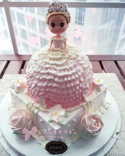 蛋糕麦田迷糊娃女孩公主生日蛋糕新鲜双层芭比娃娃南京新鲜蛋糕