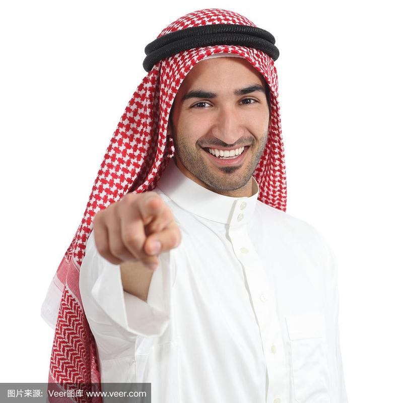 阿拉伯沙特人对着镜头对着你
