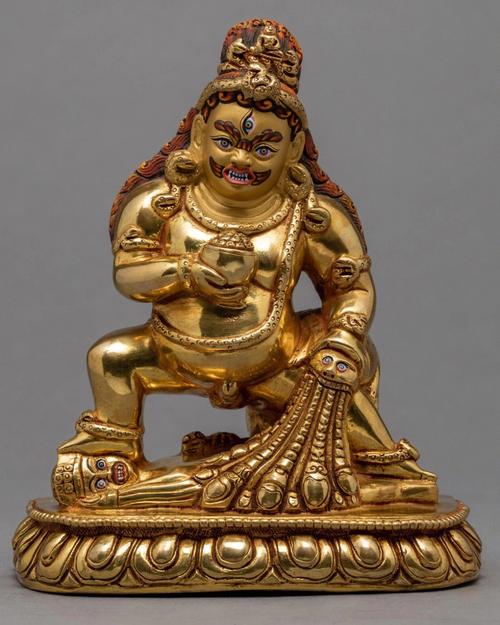 黑赞巴拉也被称为印度教的财神,库贝拉.他有一个头和两只手.