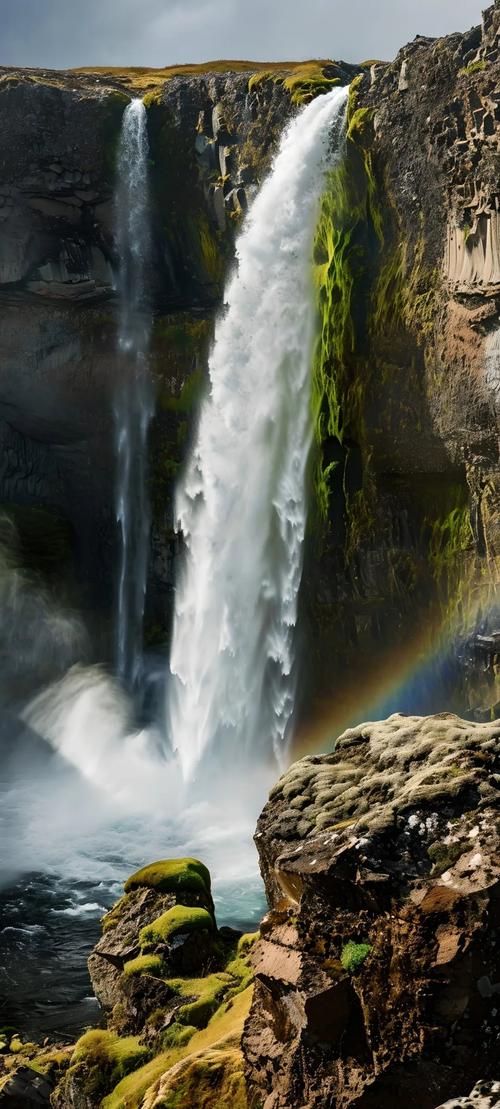 壁纸 风景 旅游 瀑布 山水 桌面 1080_2395 竖版 竖屏 手机