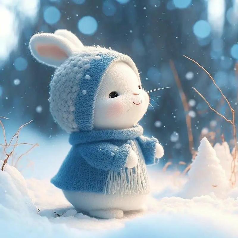 可爱的兔子头像愿这个冬天都能被温柔以待