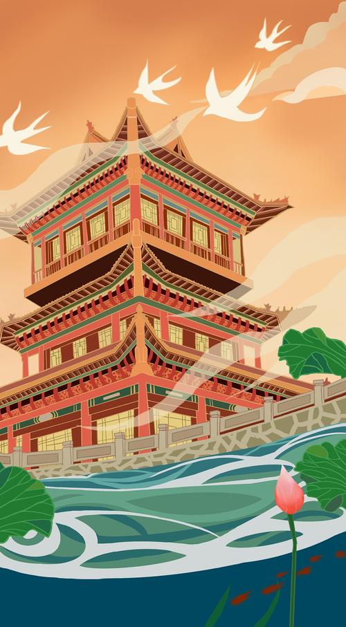 中国风建筑|插画|创作习作|tantyspace_临摹作品-站酷zcool