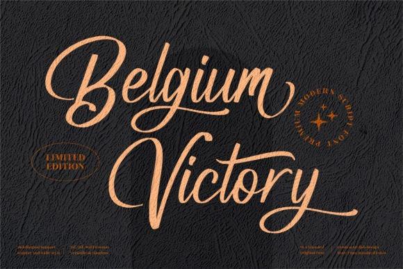 belgium victory-时尚艺术手写-连笔花体-英文字体下载