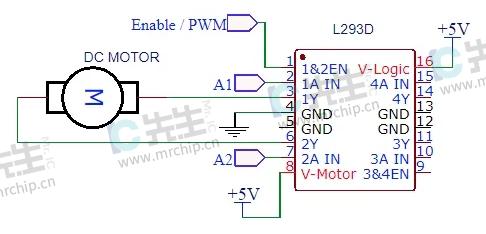 l293d电机驱动器引脚配置_功能特性_原理图-ic先生