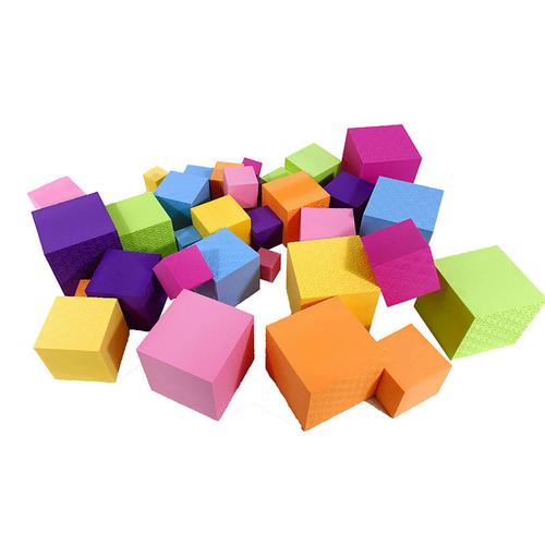 宝利嘉eva泡沫方块正方体立方体正方形积木块儿童幼儿园桌面教玩具