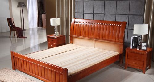 厂家热卖特价实木床15米18米实木双人床进口橡胶木床629