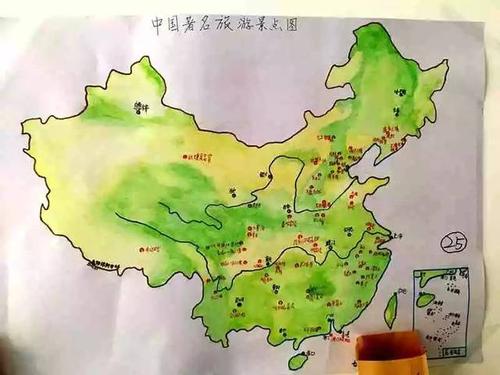 中国著名旅游景点地图