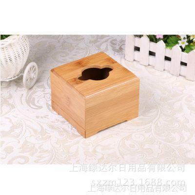 【厂家直销】木竹制小正方形纸巾盒