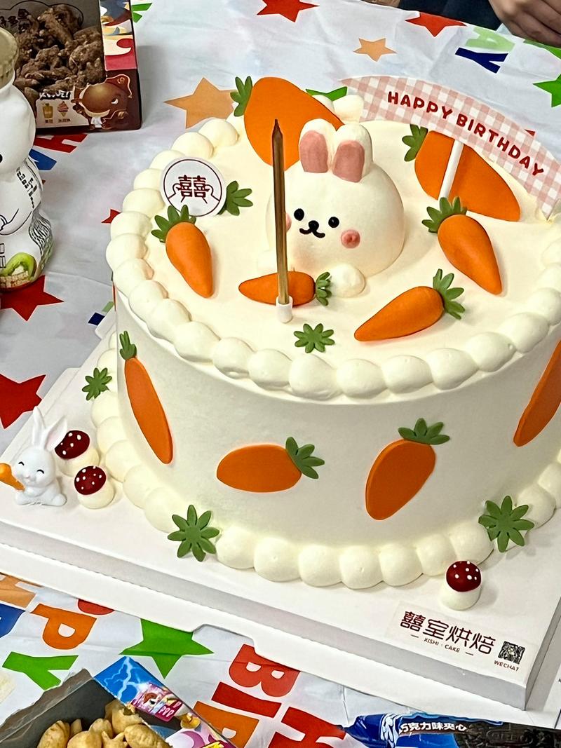 92兔子生日蛋糕98 8寸蛋糕 兔子和它的胡萝卜09