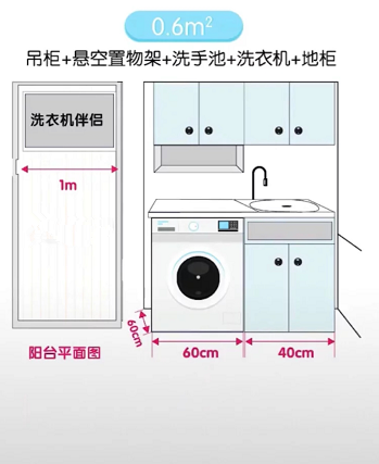 阳台洗衣柜怎么设计实用舒适?尺寸 案例效果,都是你装修需要的