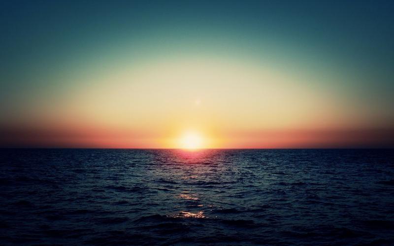 壁纸 日出,大海,地平线,早晨