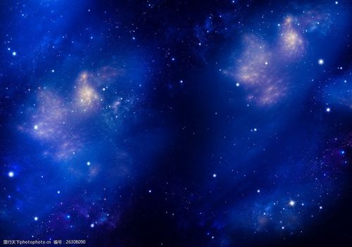 蓝色 夜晚 星空 天空 银河 星光 背景 高清 素材 紫色
