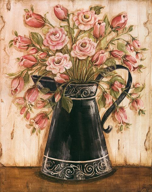黑色花瓶里的花黑花瓶装饰画a