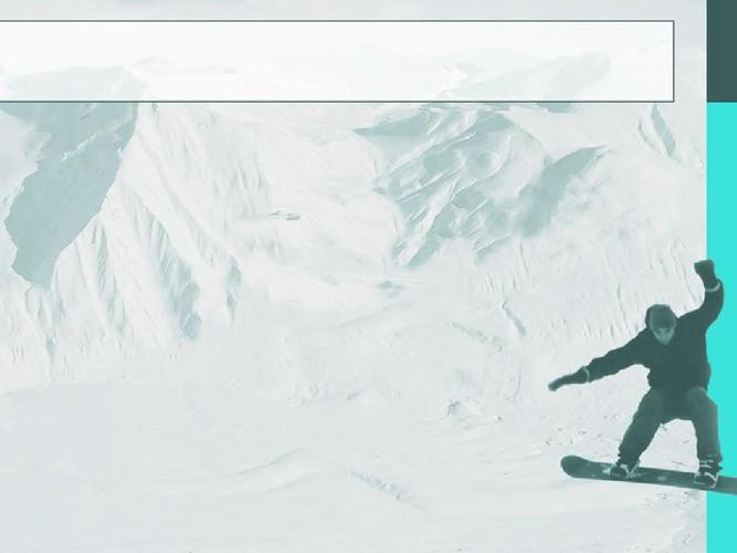 ppt模板背景图片-淡绿-滑雪