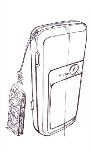 诺基亚倾慕系列手机手绘草图(… #采集大赛