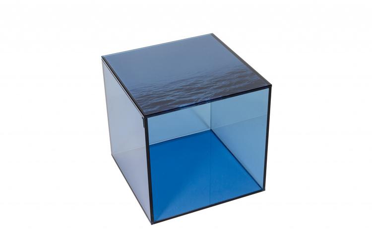 海蓝色立方体咖啡桌