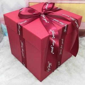 高档红色婚纱服包装盒超大号圣诞装饰礼品盒白色生日礼物盒子定制