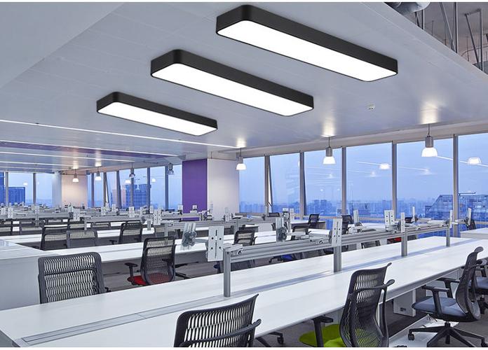 办公室吸顶灯办公室吸顶灯长条形现代简约工程照明铝材led吊灯天花灯