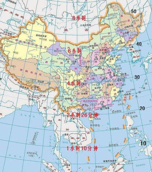 从海南岛到黑龙江我国昼夜长短年变化幅度的纬度分析