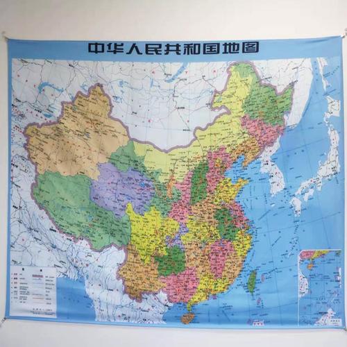 中国地图挂布 高清中国地图世界地图挂毯宿舍墙壁装饰挂布数码印花可