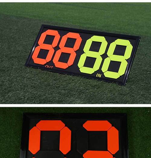 足球换人牌记分牌翻号牌双面显示两位四位计分牌足球比赛裁判用品
