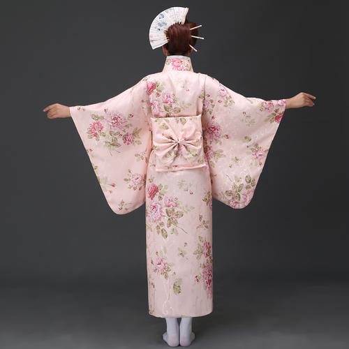 日本服装正装传统改良女士樱花和服女装长款睡袍浴写真演出服