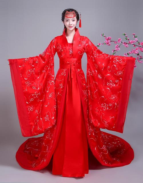 古装汉服仙女贵妃唐朝皇后拖尾演出服女装中式民族服装