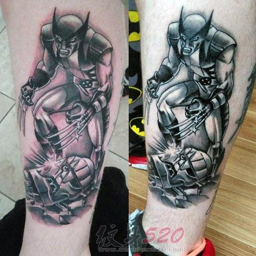 英雄纹身图案男生喜欢的x战警系列金刚狼纹身图案