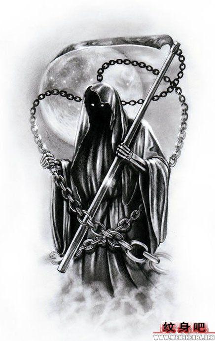 经典的黑灰死神纹身图片上一篇:手臂上蛇和黑灰骷髅纹身图案下一篇