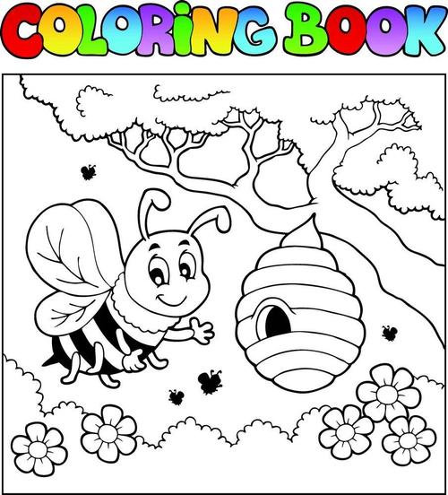 儿童画 情景画 填色 线稿 简笔画 (可以百度coloring book 查找这一