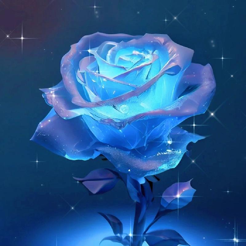 碎冰蓝玫瑰花花语   它有一个很浪漫的花语:我送你的希望是星辰和大海