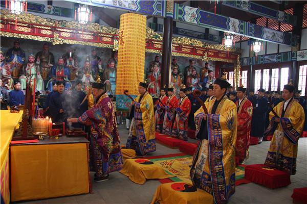 龙虎山正一天师道斋醮科仪为江西省非物质文化遗产.