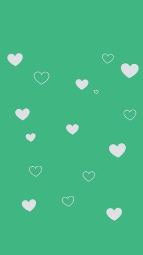 简单#小清新"爱心&绿色 壁纸#手机屏保"