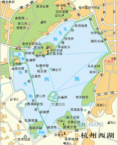 西湖游览图_杭州地图_高清版_下载-旅游地图