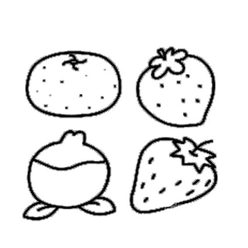 儿童蔬菜水果简笔画素材,简单的蔬菜水果简笔画画法,幼儿果蔬